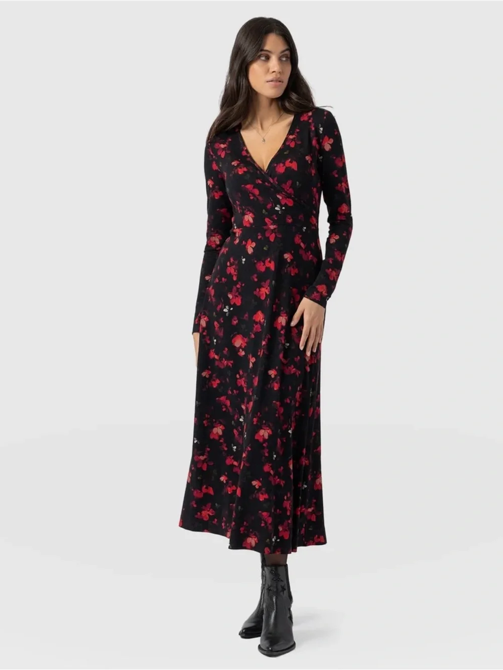 NWOT Saint + Sophia Maggie Wrap Midi Dress - Picture 5 of 10